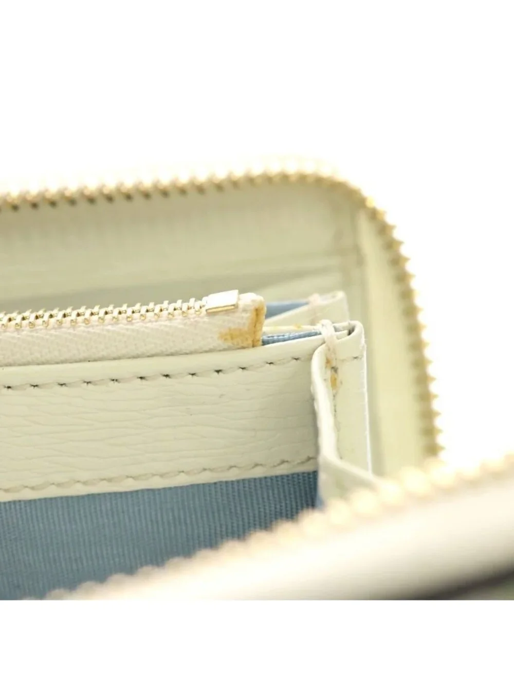 Gucci Horsebit Tiger Leather Gold Zip Around Wallet Ivory Multicolor